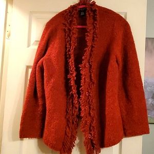 Alexandra Bartlett Cardigan, rust color